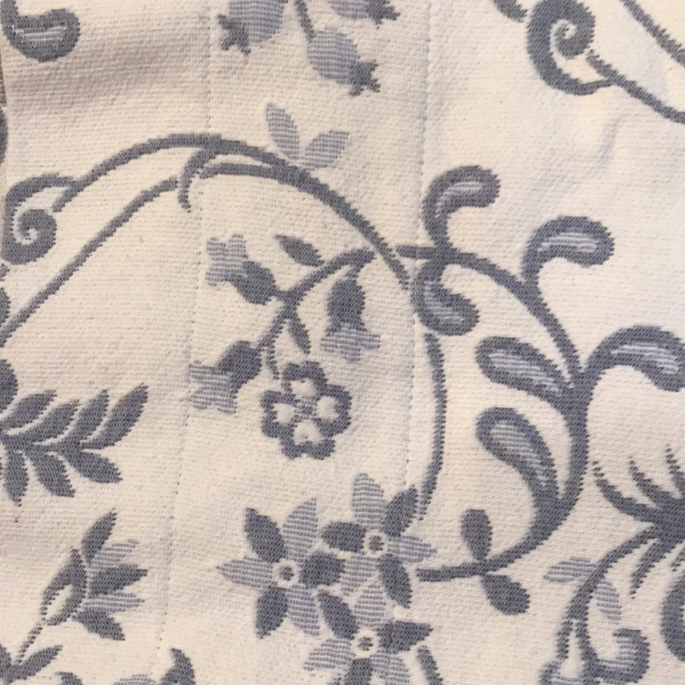 Valance/Curtain Bundle of 4 Blue and White Floral Scroll Valances/Toppers